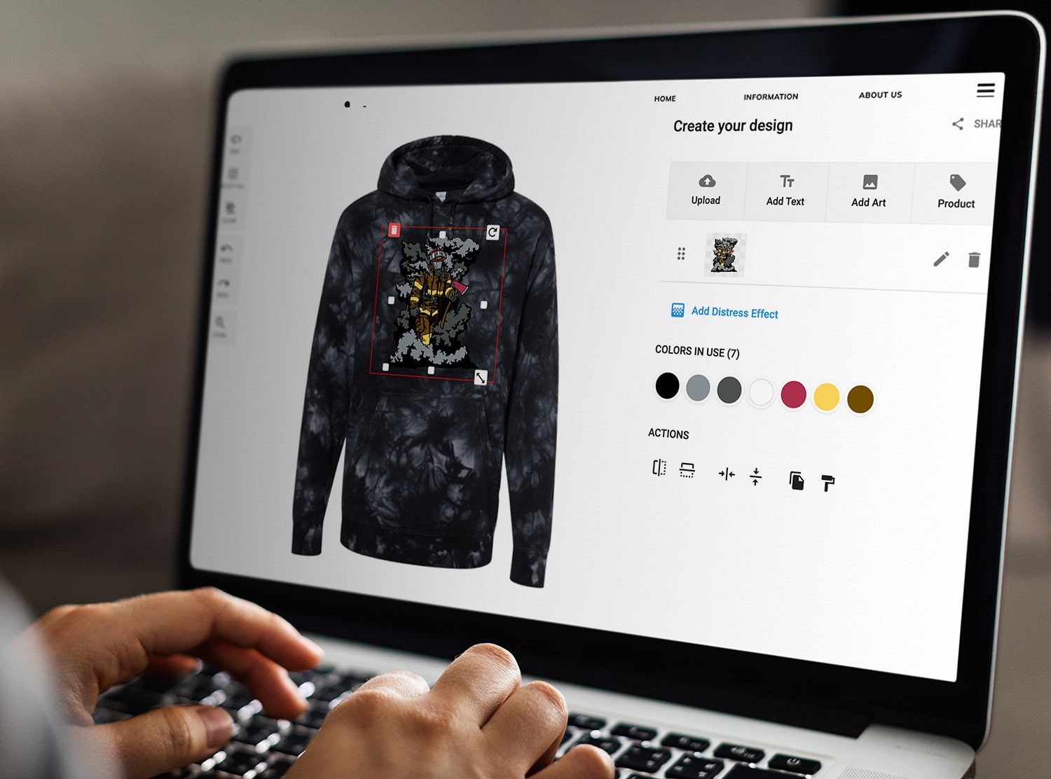 Design custom hoodie online
